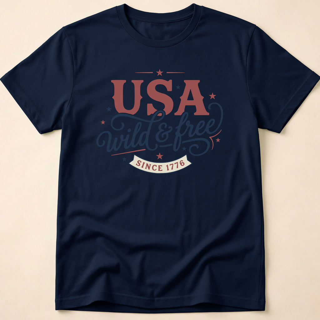 Vintage USA Wild & Free Since 1776 T-Shirt