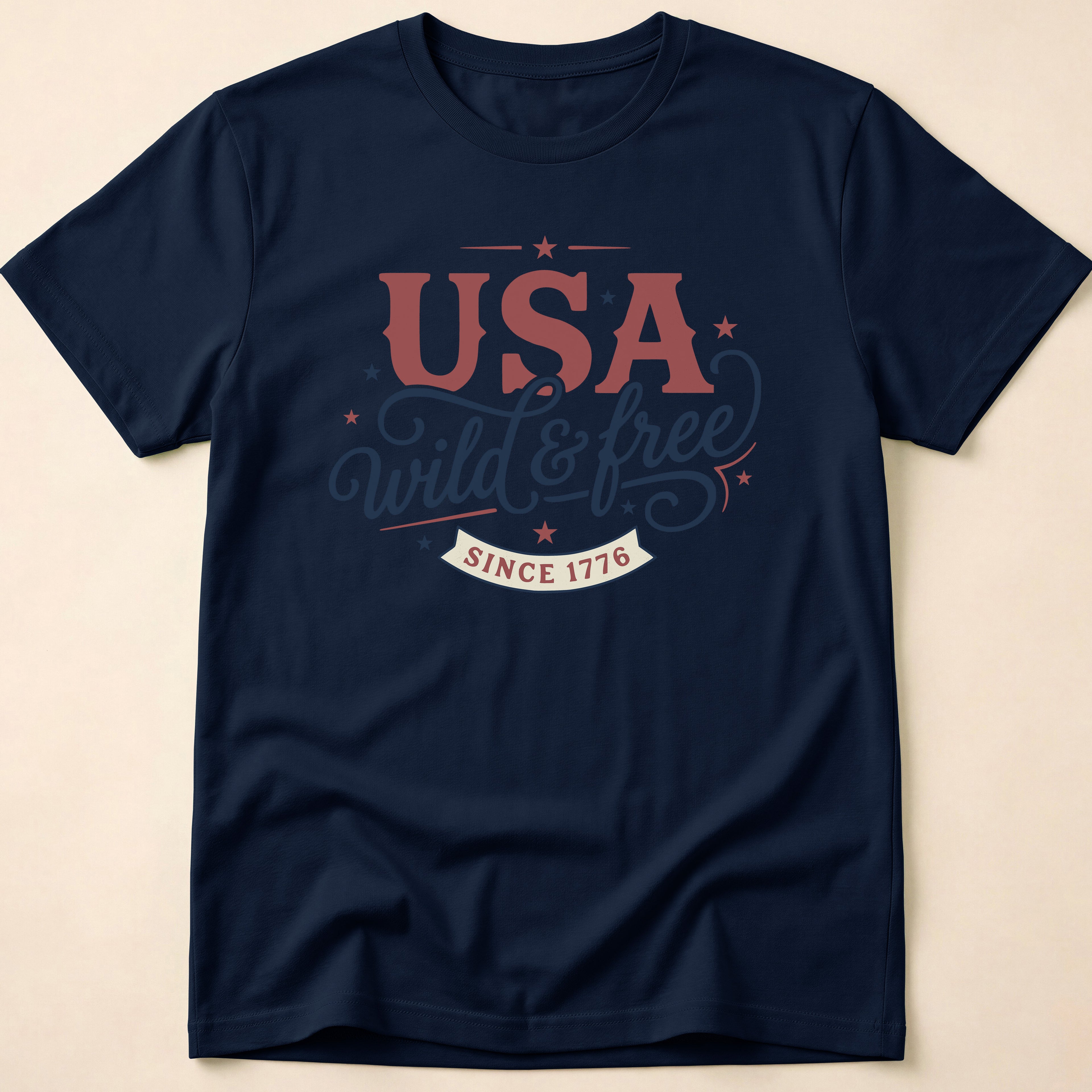 Vintage USA Wild & Free Since 1776 T-Shirt