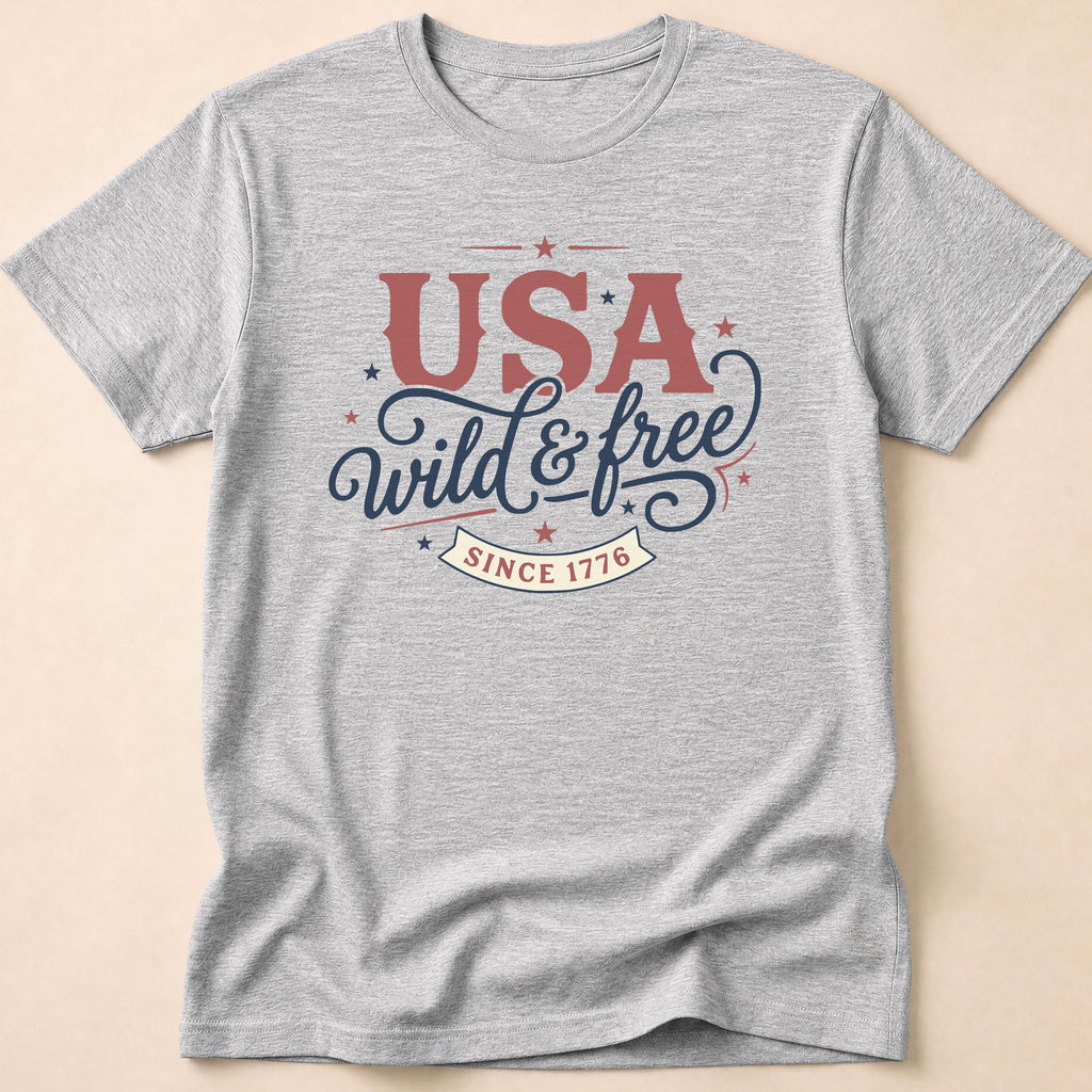 Vintage USA Wild & Free Since 1776 T-Shirt