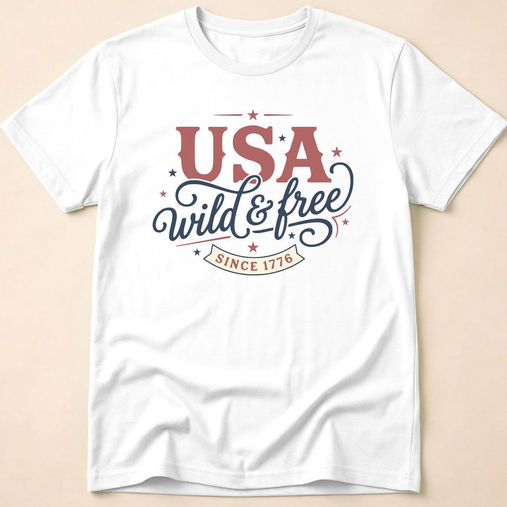 Vintage USA Wild & Free Since 1776 T-Shirt