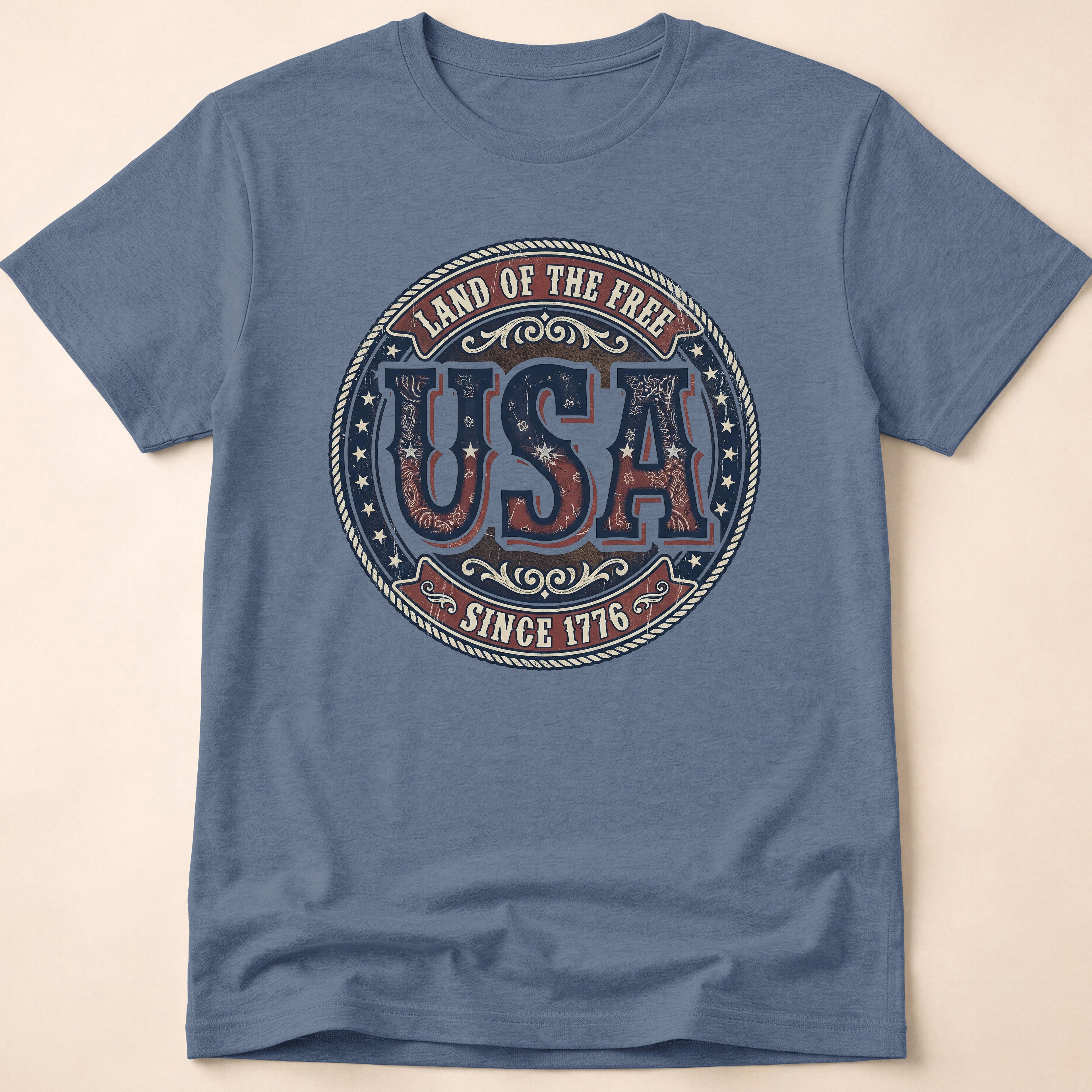 Vintage Western USA Land of the Free T-Shirt