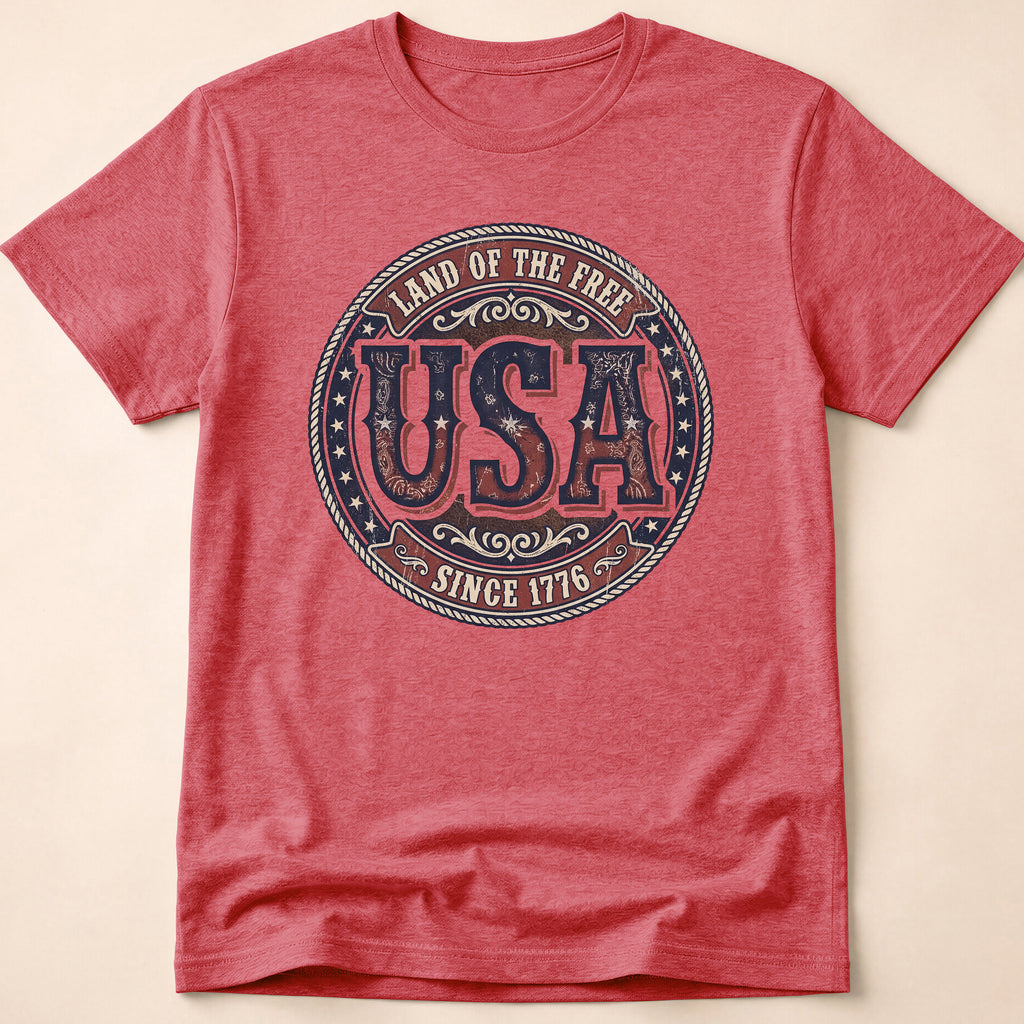 Vintage Western USA Land of the Free T-Shirt