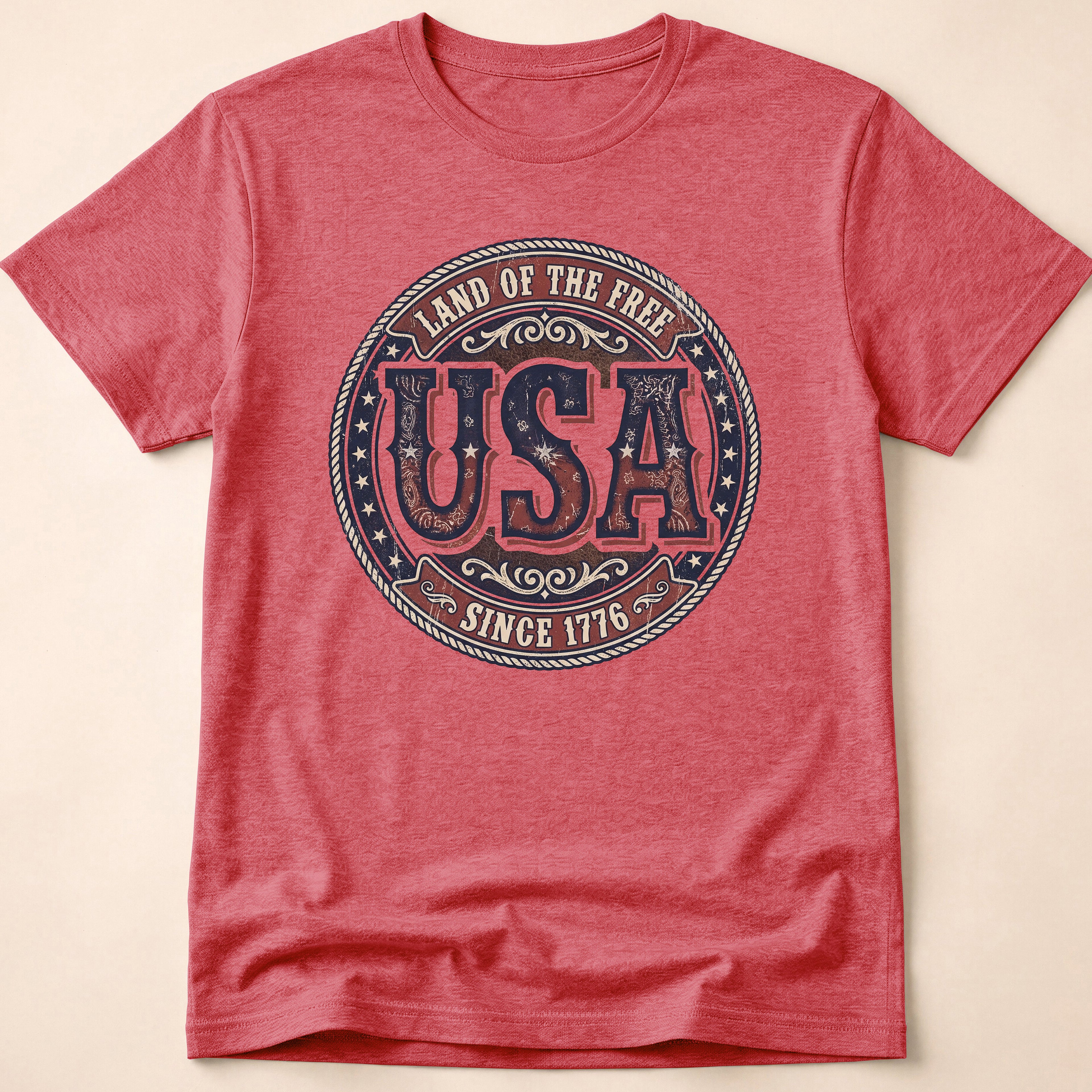 Vintage Western USA Land of the Free T-Shirt