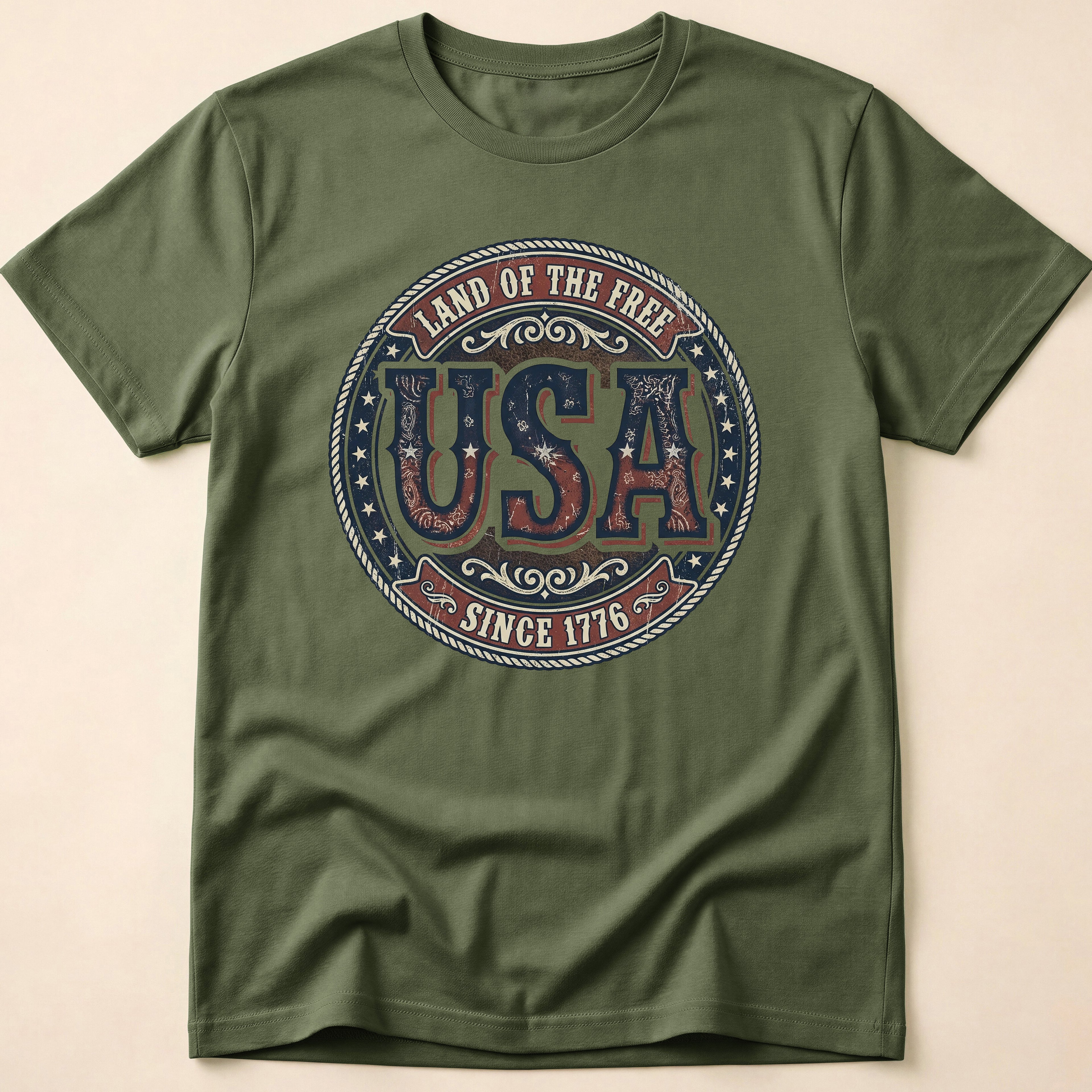 Vintage Western USA Land of the Free T-Shirt