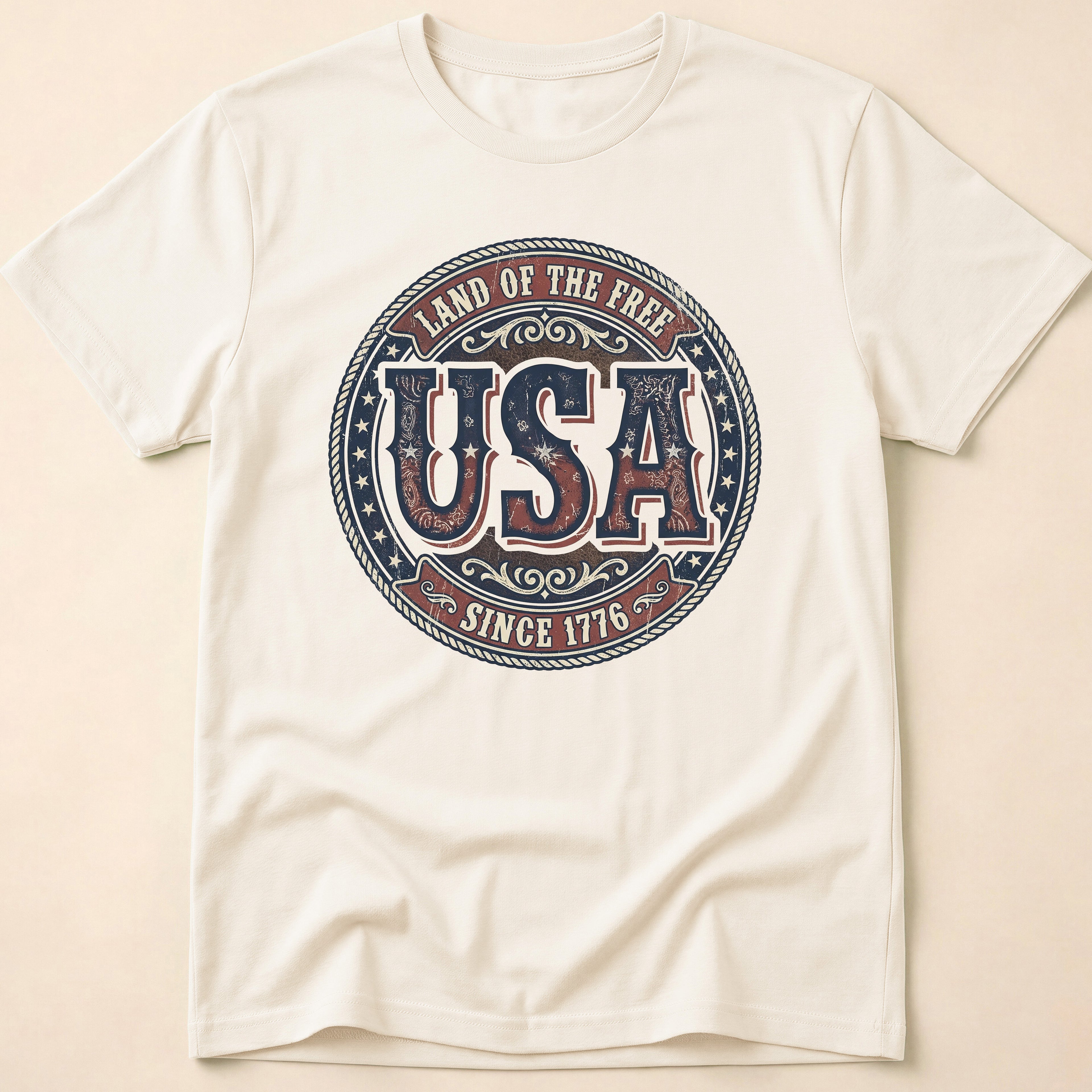Vintage Western USA Land of the Free T-Shirt