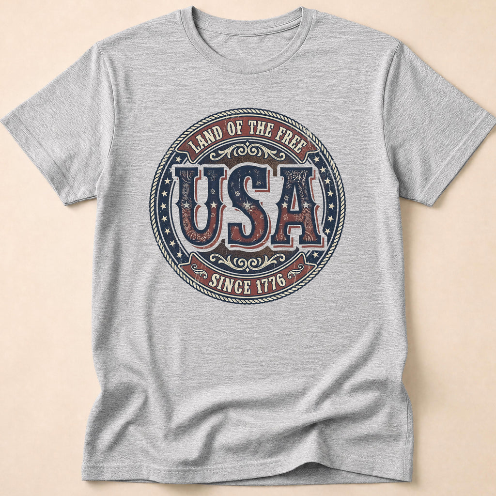Vintage Western USA Land of the Free T-Shirt